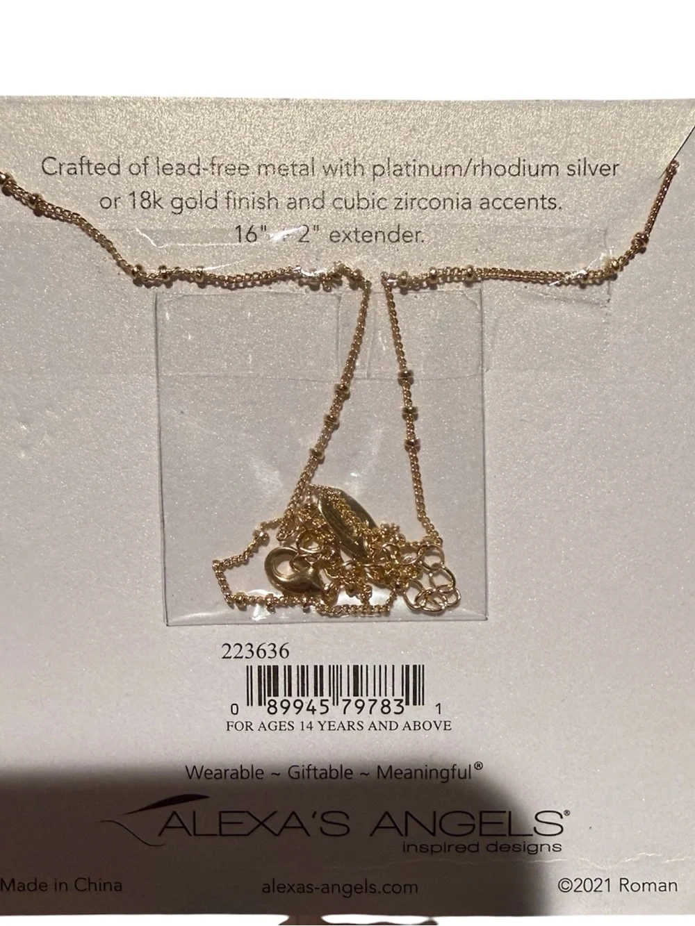 Alexa’s Angels Moon & Stars Mother of One Gold Tone Dainty Necklace